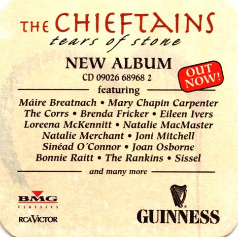 dublin l-irl guinness guinness quad 10b (185-chieftains-new album) 
